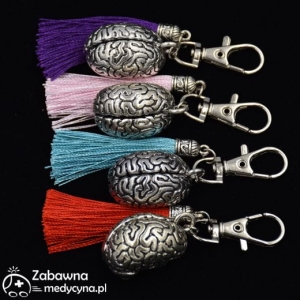 Brelok dla medyka MÓZG z kolorowym chwostem