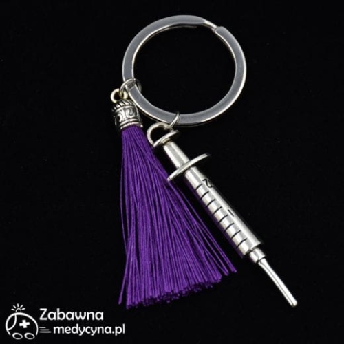 Brelok strzykawka z chwostem Brelok strzykawka brelok pielęgniarski brelok pielegniarski fajny strzykawka medycynka narzędzia medyczne ratownik pielęgniarka studentka pielęgniarstwa student pielęgniarstwa studentka ratownictwa