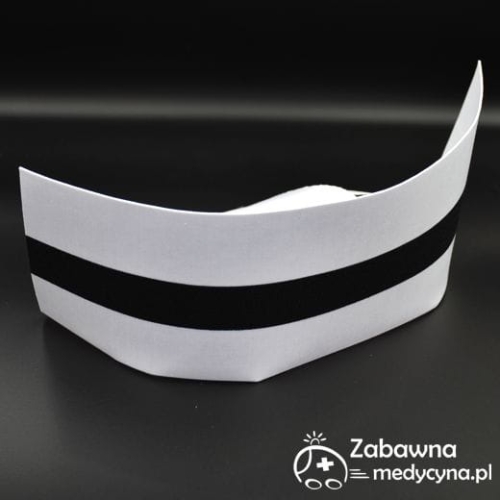 Czepek pielęgniarki bawełniany tradycyjny dla pielęgniarek z czarnym paskiem-czepek pielęgniarski czarny pasek-Czepek nie jest plastikowy klasyczny czepek z bawełny-czepek pielęgniarski na głowę zabawna medycyna czepek tanio hit super