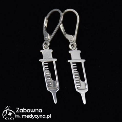 prezent dla studentki pielęgniarstwa położnictwa super prezent dla dziewczyny pielęgniarki położnej ratowniczki studentki medycyny hit fajny dobry tani kolczyki kolczyk srebro 925 Mama Dzień Mamy Dzień Pielęgniarki medyczny ślub