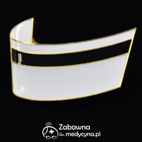 czepka przypinki pielęgniarskiego czepek dla pielęgniarki czepek przypinka pielęgniarski czepki z czarnym paskiem przypinki dla pielęgniarek broszka dla pielęgniarki broszka pielęgniarska gadżet dla pielęgniarek czarny pasek prezent dla hit