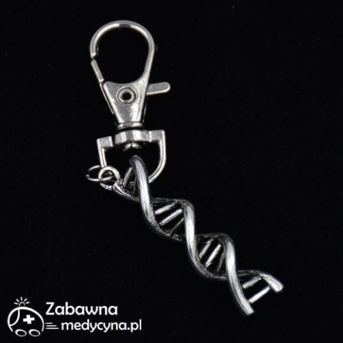 Brelok dla medyka DNA kod genetyczny karabinek