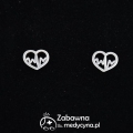 SERCE EKG kolczyki sztyft ze srebra 925 kolczyki linia EKG medycyna gadżety prezent studentka medycyny lekarka hit kolczyki ratowniczka studentka pielęgniarstwa kolczyki medyczne biżuteria medyczna prezent dla studentki urodziny