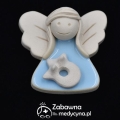 Magnes ceramiczny - aniołek fizjoterapeutka, magnes fizjoterapeuta, anioł fizjoterapeuta, upominek dla fizjoterapeuty, magnes dla fizjoterapeuty, prezent dla fizjoterapeutki, fizjo love, super fizjo design