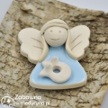 Magnes ceramiczny - aniołek fizjoterapeutka, magnes fizjoterapeuta, anioł fizjoterapeuta, upominek dla fizjoterapeuty, magnes dla fizjoterapeuty, prezent dla fizjoterapeutki, fizjo love, super fizjo design