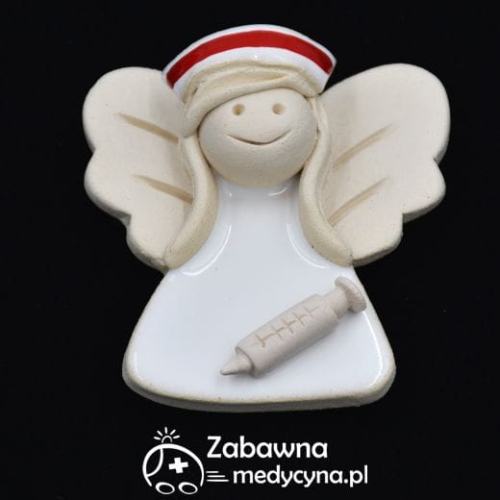 Magnes medyczny - aniołek położna, aniołek dla położnej, magnes dla położnej, magnes medyczny, magnes dla medyka, upominek dla położnej, prezent dla położnej, prezent dla medyka