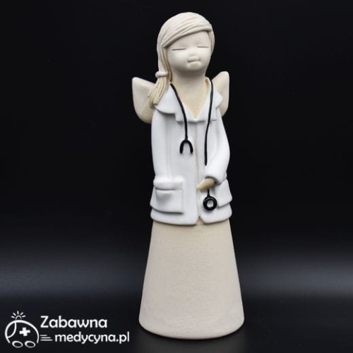 Mały ceramiczny anioł lekarka