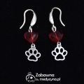 Kolczyki łapka z łapką Swarovski srebro 925- kot pies kotek piesek łapa kolczyki prezent dla studentki weterynarii biżuteria kolczyki z łapką kolczyki animals help kolczyki swarovski biżuteria zwierzakoluba 2022 hodowczyni treserka zwierząt behawiorystka