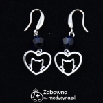 Kolczyki KOTEK Swarovski Dark Indigo srebro 925