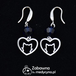 Kolczyki KOTEK Swarovski Dark Indigo srebro 925