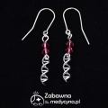 Kolczyki medyczne molekularne DNA mini ze swarovskim srebro 925 super kolczyki DNA  DNA mini swarovski  kolczyki dla studentki medycyny pielęgniarstwa ratownictwa medycznego fizjoterapii kolczyki molekularne kolczyki medyczne kolczyki dla medyka