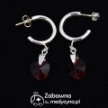 Kolczyki SWAROVSKI SERCE srebro 925 serce anatomia heart serduszko kolczyki srebrne kolczyki ze srebra uniwersalne kolczyki dla Kobiety Mamy Cioci Babci hit prezent super dla każdej Pani Medyk biżuteria