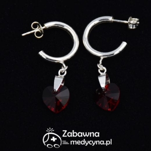 Kolczyki SWAROVSKI SERCE srebro 925