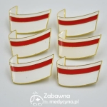 WYPRZEDAŻ - Czepek przypinka położniczy złote wykończenie wada emalii