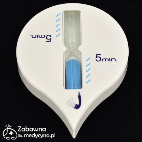 Minutnik pod prysznic, 5 minut pod prysznicem, oszczędzanie wody, klepsydra odmierzająca czas pod prysznicem. Szybko na medyczny dyżur. Prysznic przed dyżurem. Czysty medyk. higienizacja:)