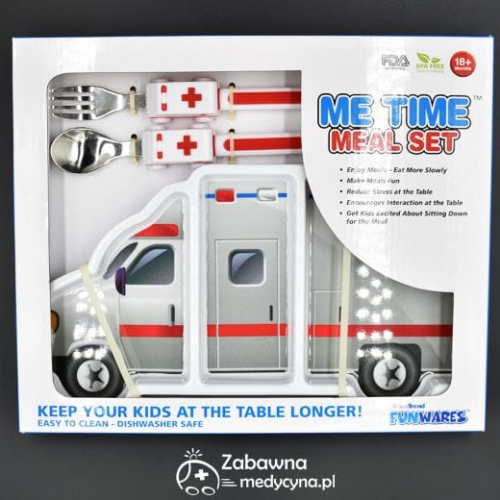 Talerzyk dla małego dziecka medyczny talerzyk na posiłek talerzyk dla niejadka jak poradzić sobie z niejadkiem talerzyk dla chłopca na 3 latka talerz ratownika do jedzenia, ratownik dieta dobra na dyżur prezent dla małego medyka studia ratownicze