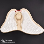 Ceramiczna duża położna na skrzydłach (do zawieszenia)