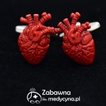 Spinki do mankietów - serce anatomiczne