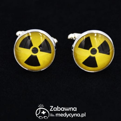 Spinki do mankietów RADIOLOGIA, ślub radiologa, ślub lekarza radiologa, radioaktywność, promieniowanie, spinki do mankietów elektroradiolog, radiolog, technik rtg,