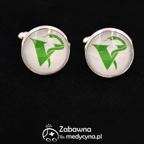 Spinki do mankietów WETERYNARIA, symbol weterynarii, spinki do mankietów dla lekarza weterynarii, technik weterynarii