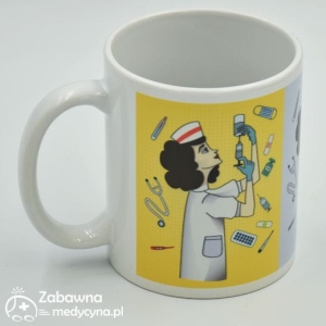 Profesjonalna Położna PRL - kubek autorski z serii Profesjonalny Medyk