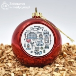 Bombka czerwona ZABAWNA MEDYCYNKA