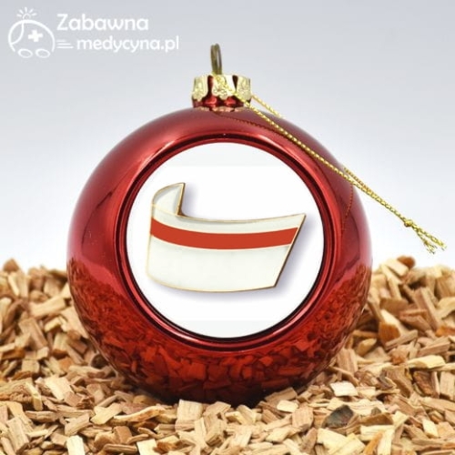 bombka dla położnej, bombka Pani Położna, bombka z czepkiem, bombka na oddział położniczy, prezent dla położnej z czepkiem hit, położna super hit prezent na święta, prezent położna samorząd zawodowy, prezent zaopatrzenie szpital położna