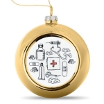 Bombka NIEZBĘDNIK MEDYCZNY złota dla Medyka