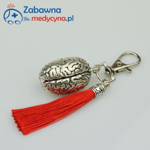 Brelok MÓZG z kolorowym chwostem gadżety medyczne hit breloki medyczne ozdobne fajny prezent dla lekarki prezent dla studentki medycyny medycyna prezent dla fizjoterapeutki brelok mózg neurologia breloki mózg studia z medycyny super fajne