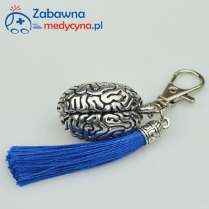 Brelok dla medyka MÓZG z niebieskim chwostem