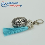 Brelok dla medyka MÓZG z błękitnym chwostem