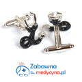Spinki do mankietów - stetoskop, spinki do mankietów w kształcie stetoskopu, spinki do mankietów dla lekarza, gadżet dla lekarza, prezent dla lekarza.