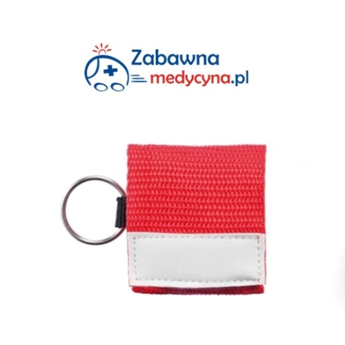 Brelok maska do resuscytacji, gadżet do pierwszej pomocy, resuscytacja, pierwsza pomoc.