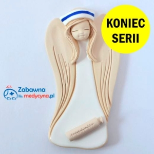 Ceramiczny anioł dla opiekuna medycznego do powieszenia