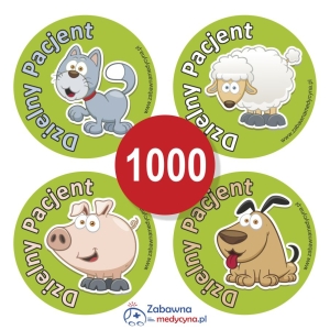 Dzielny Pacjent zwierzaki - komplet 1000 szt.