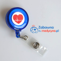 Brelok rozciągany serce EKG niebieski