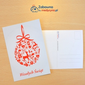 Komplet pocztówek 10 sztuk: Kartki pocztowe bombka