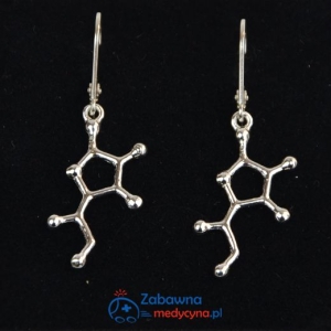 WITAMINA C kolczyki molekularne witaminy ze srebra 925