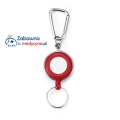 Karabinek do kluczy, karabińczyk do kart, karabinek na dyżur, rozciągany, ski-pass, brelok na identyfikator, karabinek czerwony, zielony, niebieski
