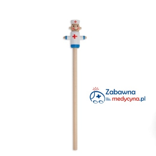 Ołówek medyczny, ołówek z figurką lekarza, ołówek do notatek, ołówek do zapisków, ołówek dla medyka.