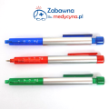 Długopis strzykawka - srebrny, długopis przypominający strzykawkę, długopis dla pielęgniarki, gadżety dla pielęgniarek. Długopis w kształcie strzykawki.