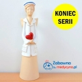 Ceramiczny anioł opiekun medyczny z sercem, figurka opiekun medyczny, prezent dla opiekuna medycznego, aniołek opiekun medyczny, anioł z ceramiki, podziękowanie dla opiekunów medycznych, elegancki prezent dla opiekuna medycznego