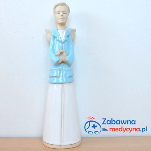 Duży Ceramiczny Anioł Fizjoterapeuta, figurka fizjoterapeuta, anioł dla fizjoterapeuty, podziękowanie dla fizjoterapeuty, prezent dla fizjoterapeuty, pomysł na prezent dla fizjoterapeutów.