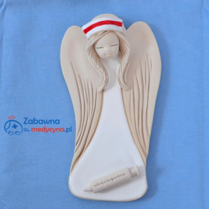 Ceramiczny anioł dla położnej do powieszenia hit na ścianę położna