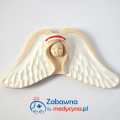 Ceramiczna mała położna, anioł położna do powieszenia, aniołek dla położnej, ceramiczny aniołek, prezent dla położnej, prezenty dla służby zdrowia, upominek dla medyka, prezent dla emerytowanej położnej, figurka dla położnej