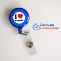 Brelok rozciągany I LOVE NURSING niebieski
