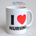 Kubek dla pielęgniarek I love nursing, gadżet dla pielęgniarek, kocham pielęgniarstwo, kubek pielęgniarki. pielęgniarstwo, pielęgniarka, studentki pielęgniarstwa, pielęgniarz, pielęgniarza, prezent dla Pielęgniarki, dzień pielęgniarki
