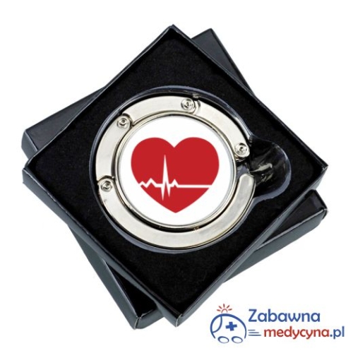 Wieszak z motywem serca EKG studentka medycyny, dla studentki medycyny studia medyczne medycyna medic gadżety medyczne gadżet medyczny wieszak dla kobiety medyk prezent dla medyka prezenty na konferencję medyczną hit tanio