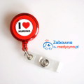 Brelok rozciągany I LOVE NURSING czerwony