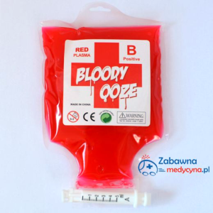 Kroplówka ze sztuczną krwią